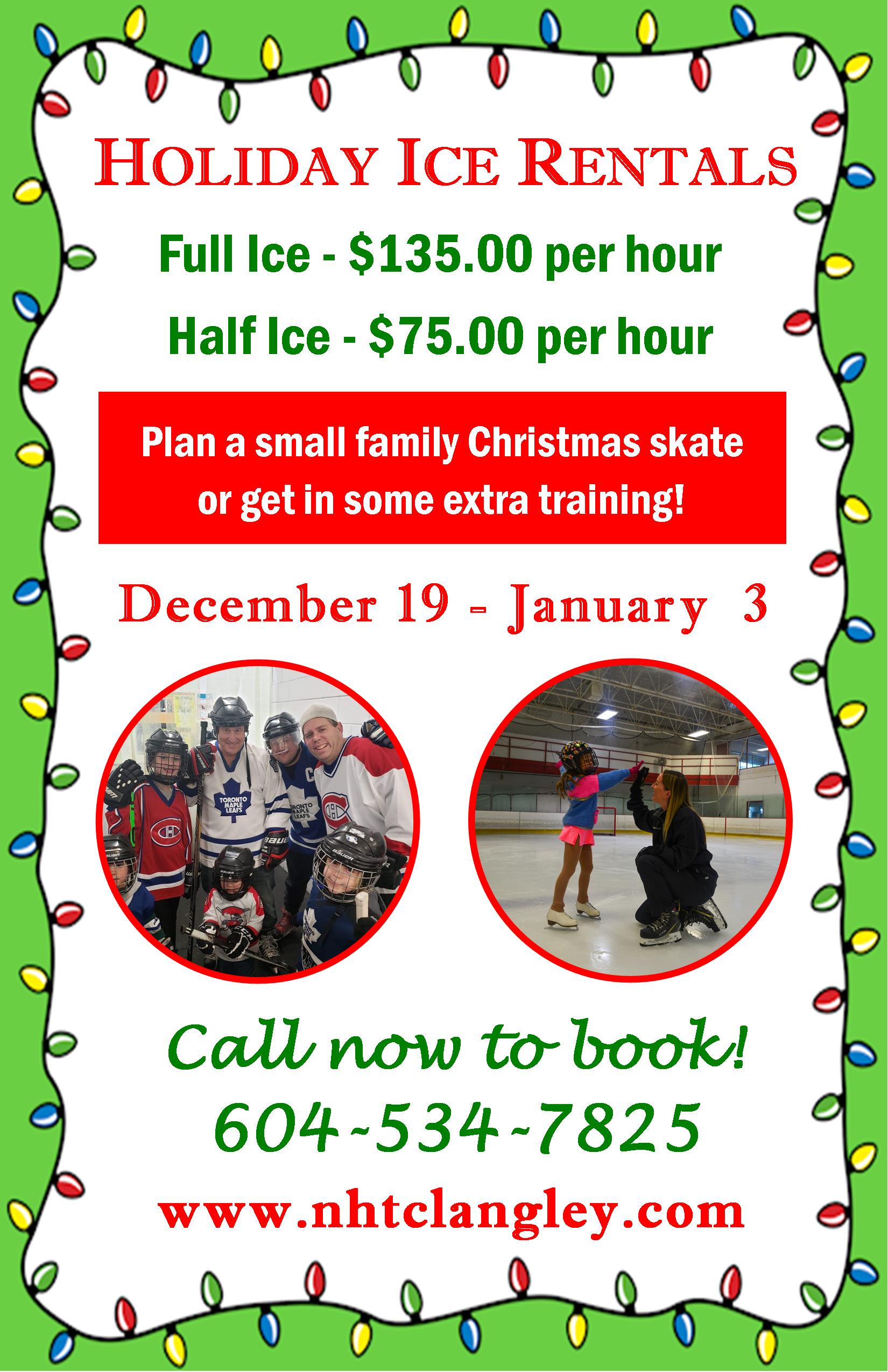 Ice Rentals in Langley: Creative Christmas & Festive Holiday Fun for Your Whole Family Bubble!